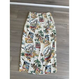 Vintage Nine Exclusively Seiferts Made In USA Hawaiian Print Wrap Skirt Size 4